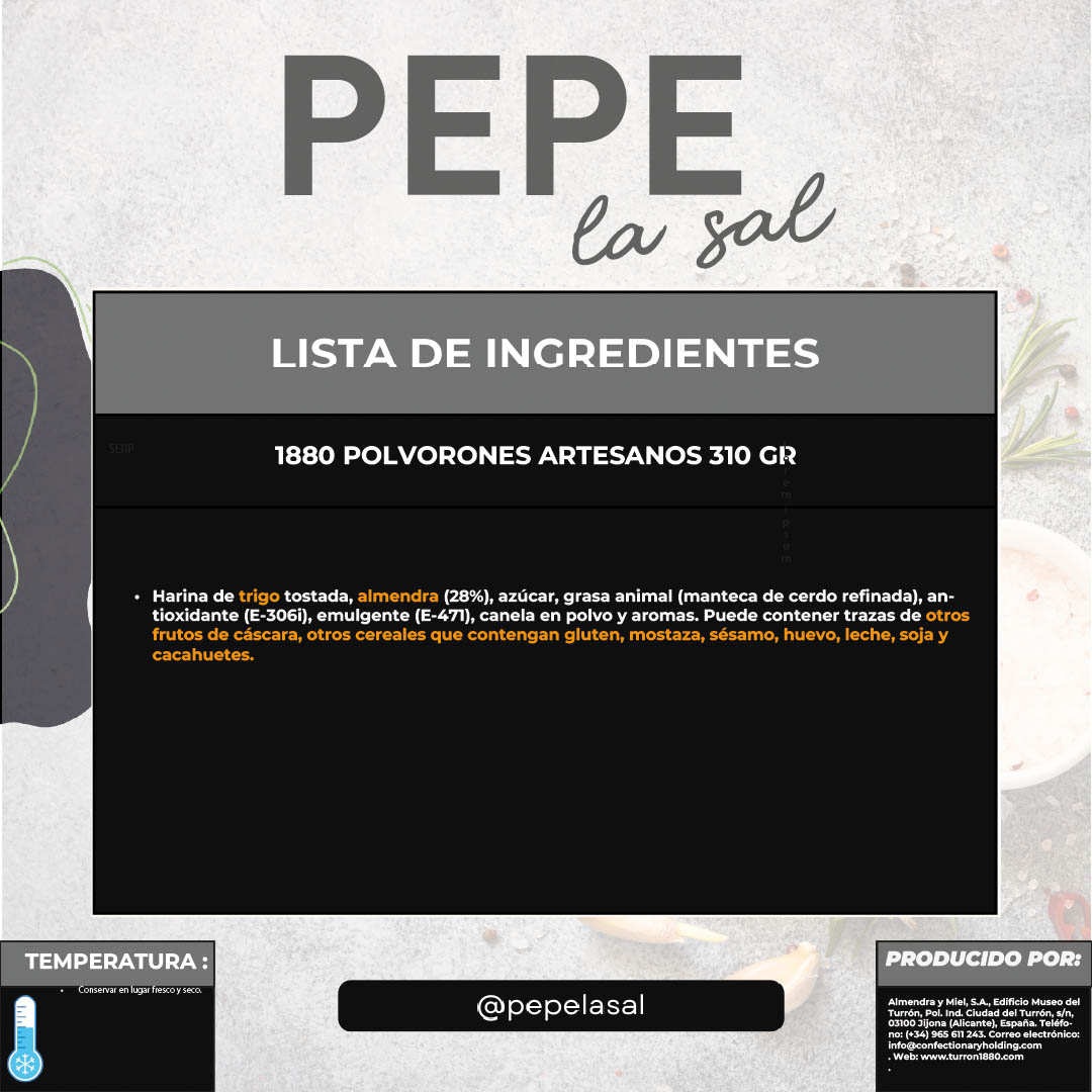 plantilla ingredientes
