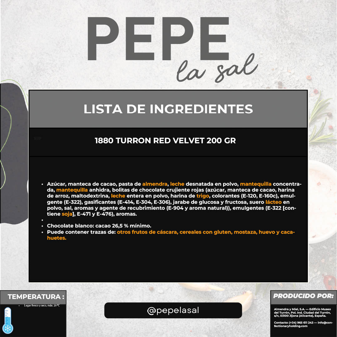 plantilla ingredientes