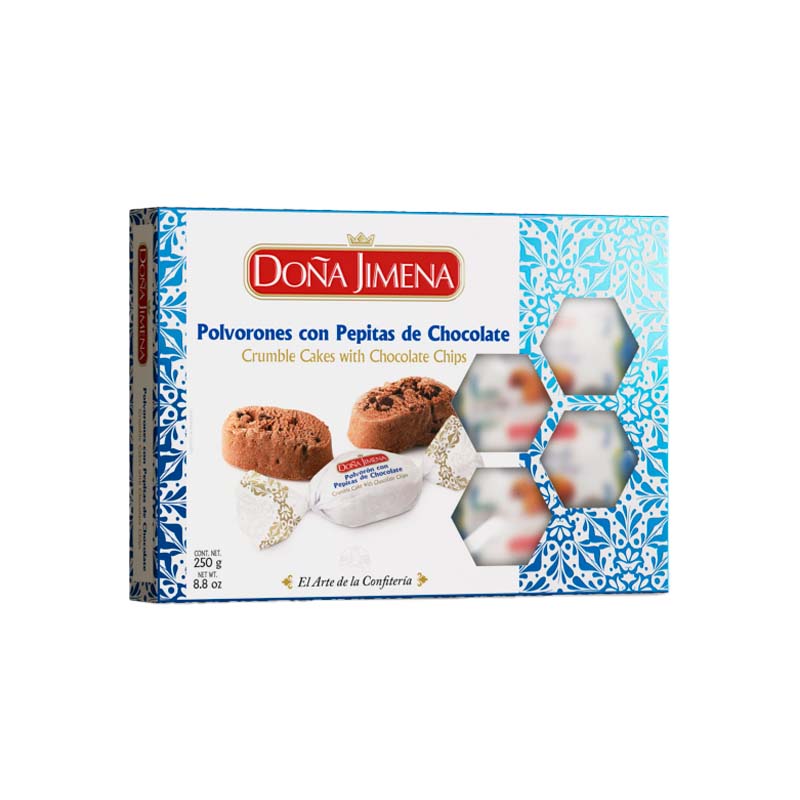 33187 D.JIMENA POLVORON CHOCOLADE MET CHIPS 250GR
