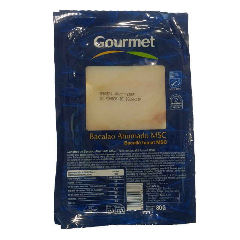 39416 GOURMET BACALAO AHUMADO 80GR