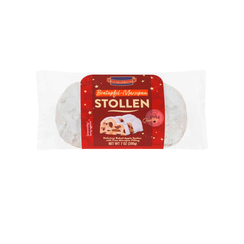 39569 KUCHENMEISTER BRATAPFEL-MARZIPAN STOLLEN 200GR