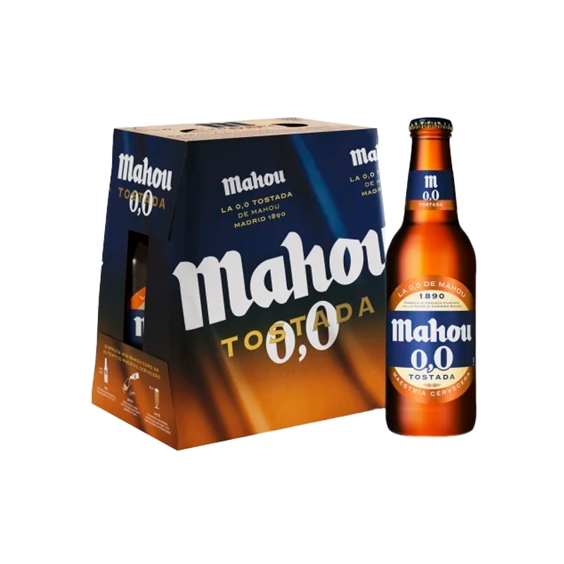 39725 MAHOU CERVEZA 0.0% TOSTADA 6X25CL