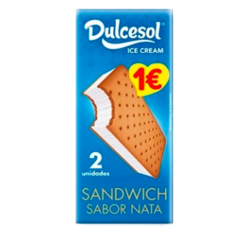 40469 DULCESOL ICE CREAM SANDWICH NATA 2 UNID