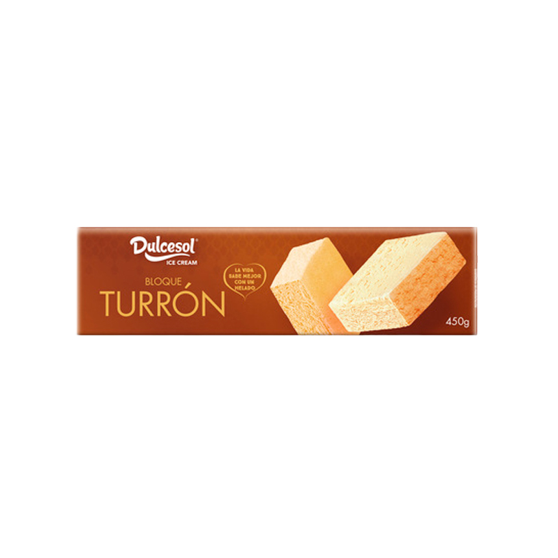40475 DULCESOL ICE CREAM BLOQUE SABOR TURRON 500GR