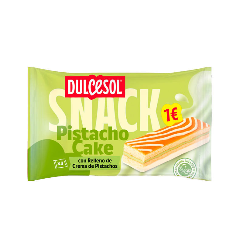 40490 DULCESOL SNACK PISTACHO CAKE 114GR