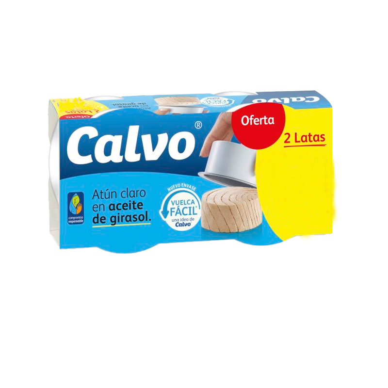40501 CALVO ATUN CLARO ACEITE GIRASOL PACK 2