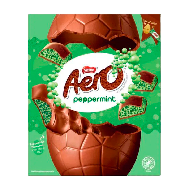 40802 NESTLE AERO HUEVO CHOCOLATE PEPPERMINT 186GR