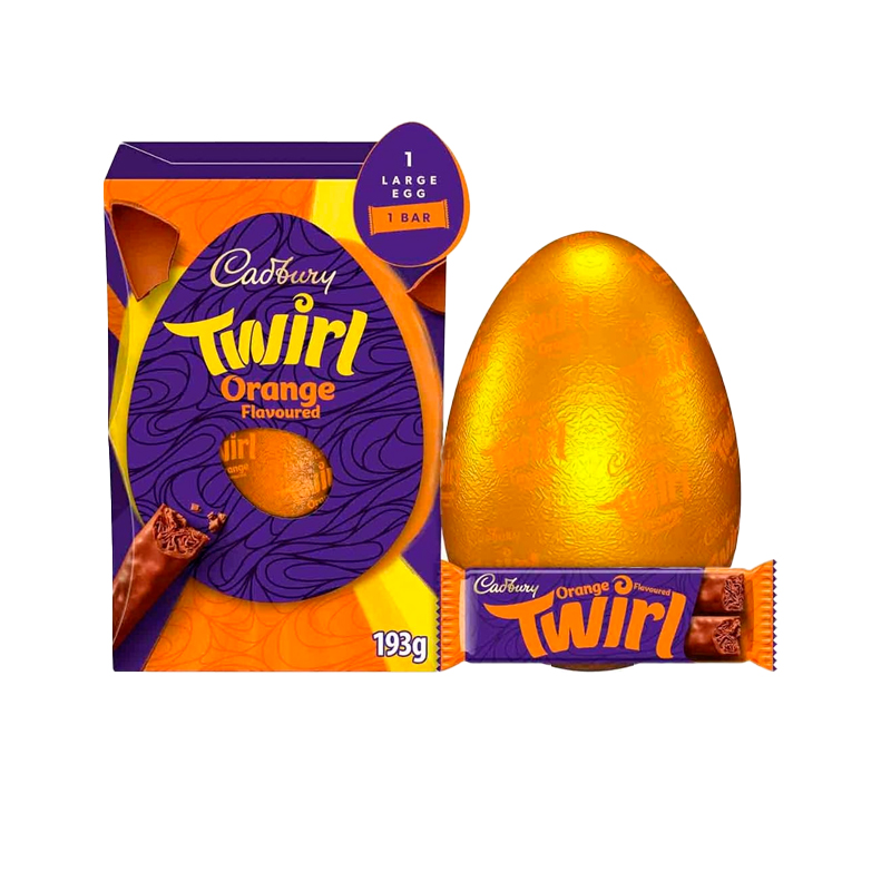40803 CADBURY TWIRL HUEVO CHOCOLATE ORANGE 193GR